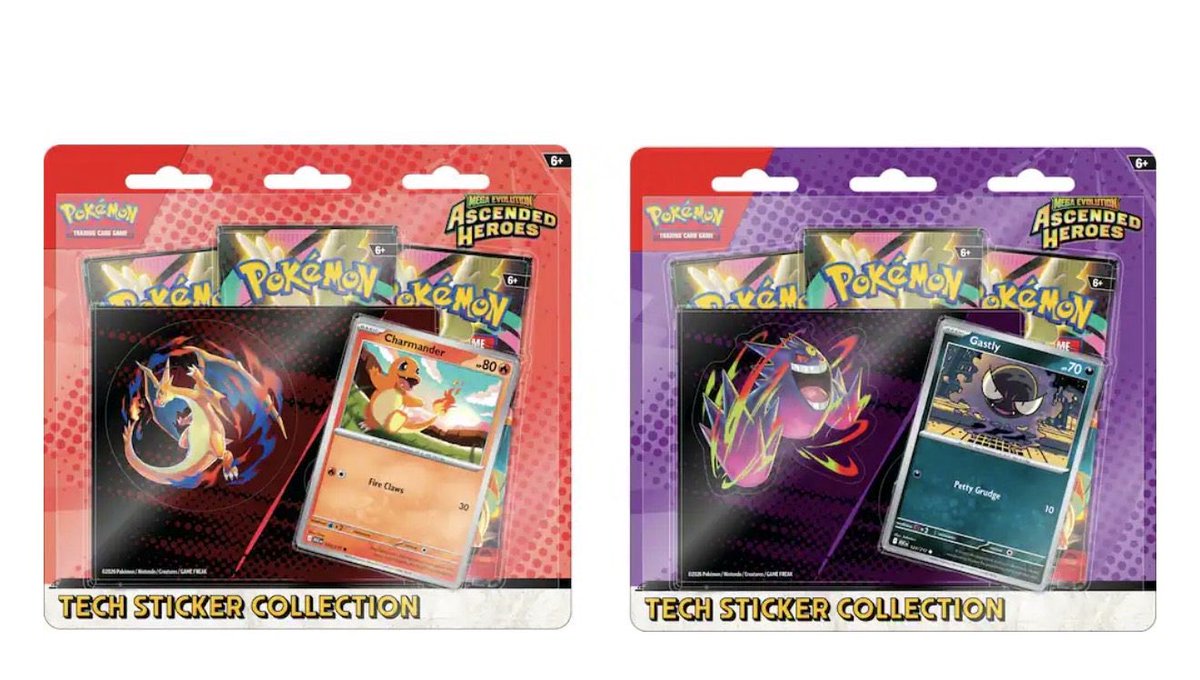 COMING SOON: Pokémon TCG: Ascended Heroes Tech Sticker Blister - Random