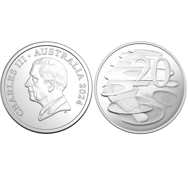 2024 King Charles III Obverse Twenty Cent Australian Decimal Coin - CIRCULATED