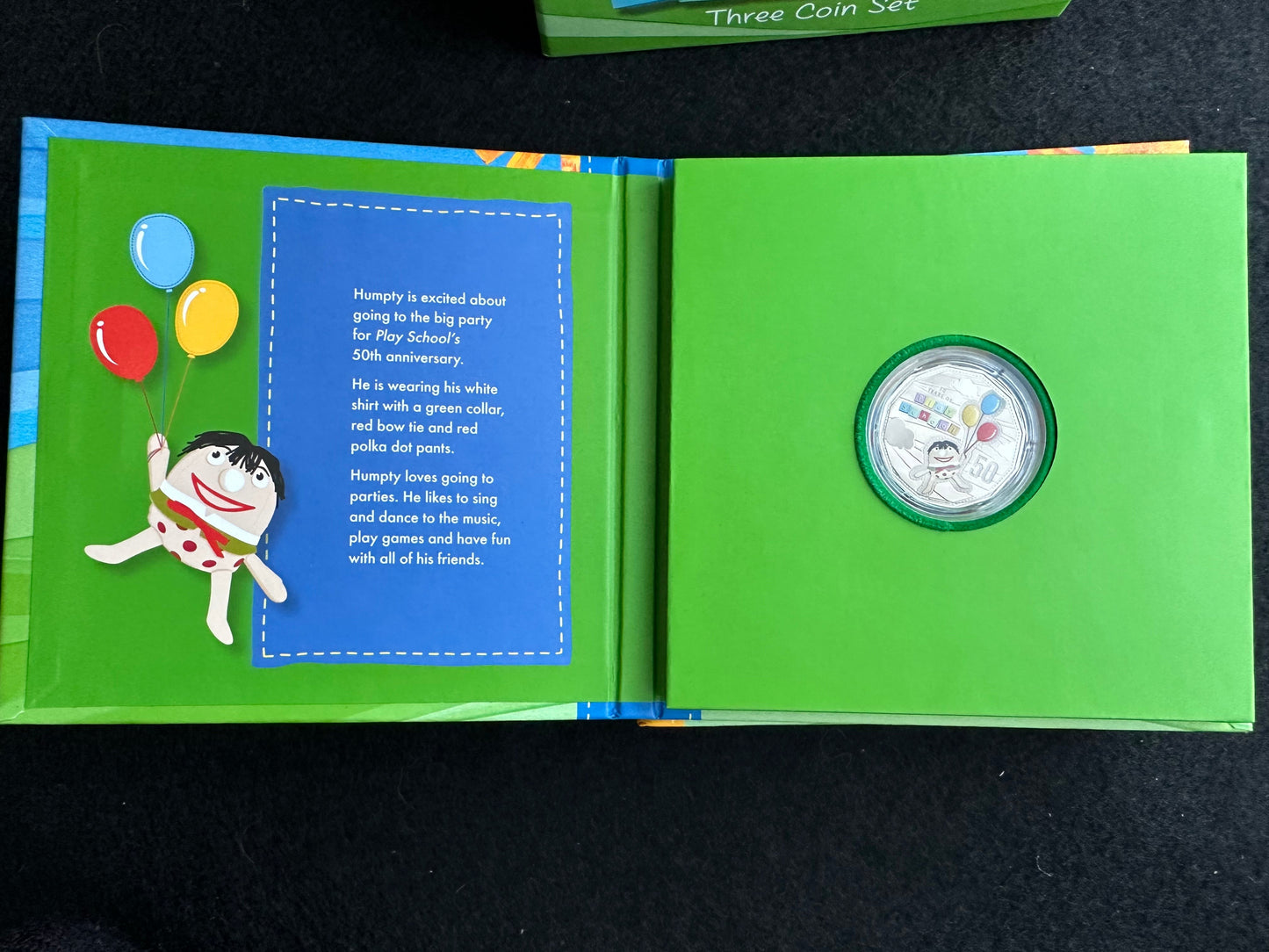 2016 50 Years of Play School – Three 50 Cent Coloured Coin Boxed Set