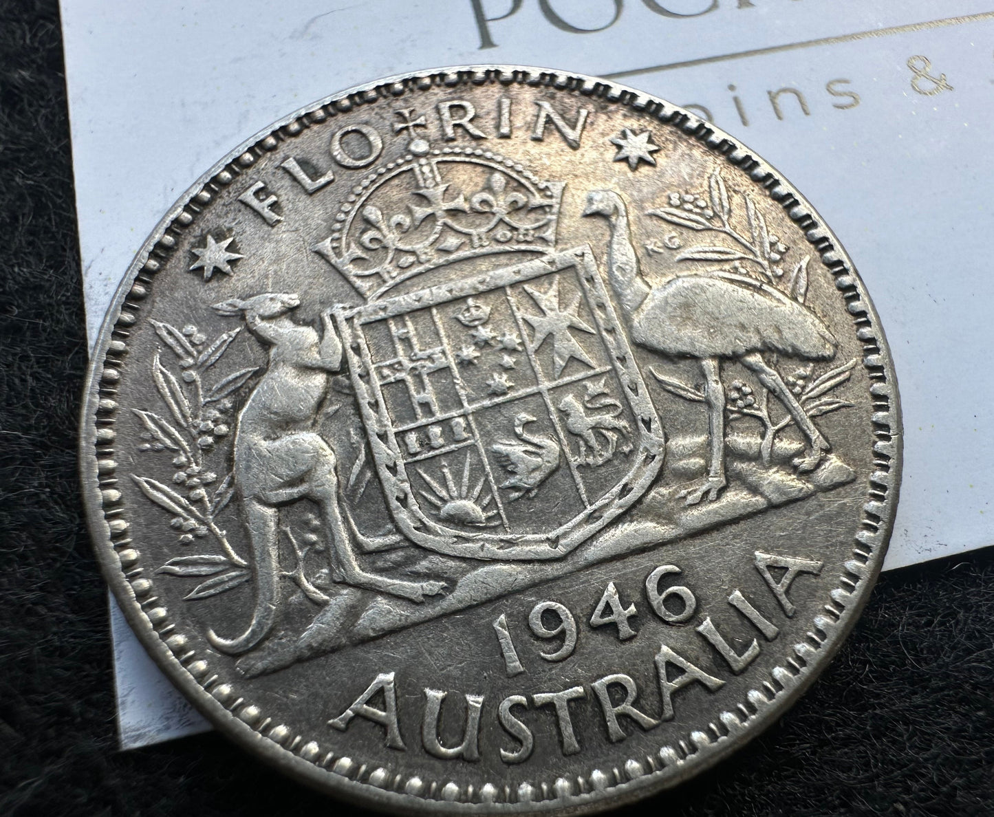 1946 Australian King George VI Florin Silver