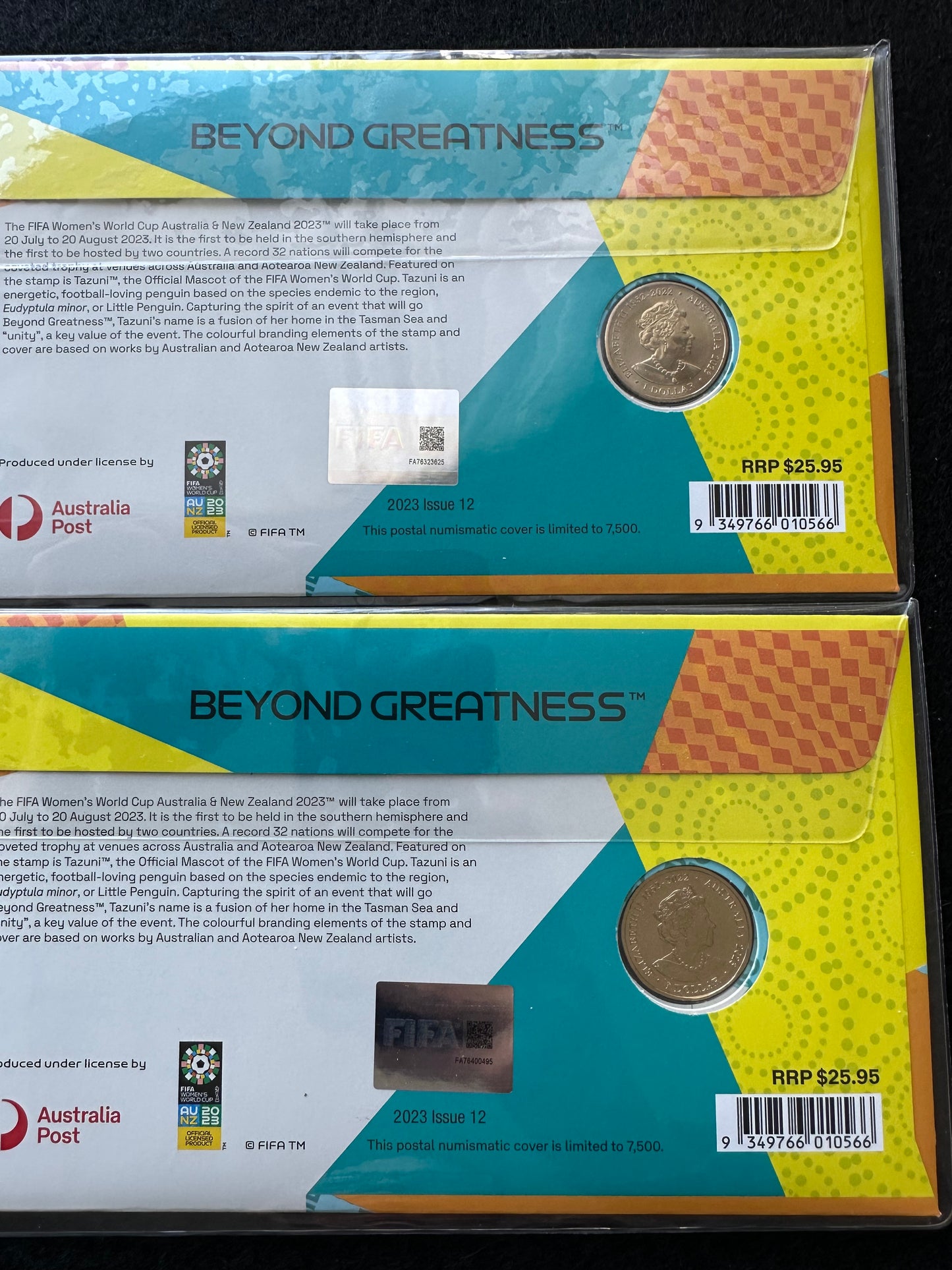 2023 FIFA Women’s World Cup Australia $1 Colored Coin PNC with Privy Mark