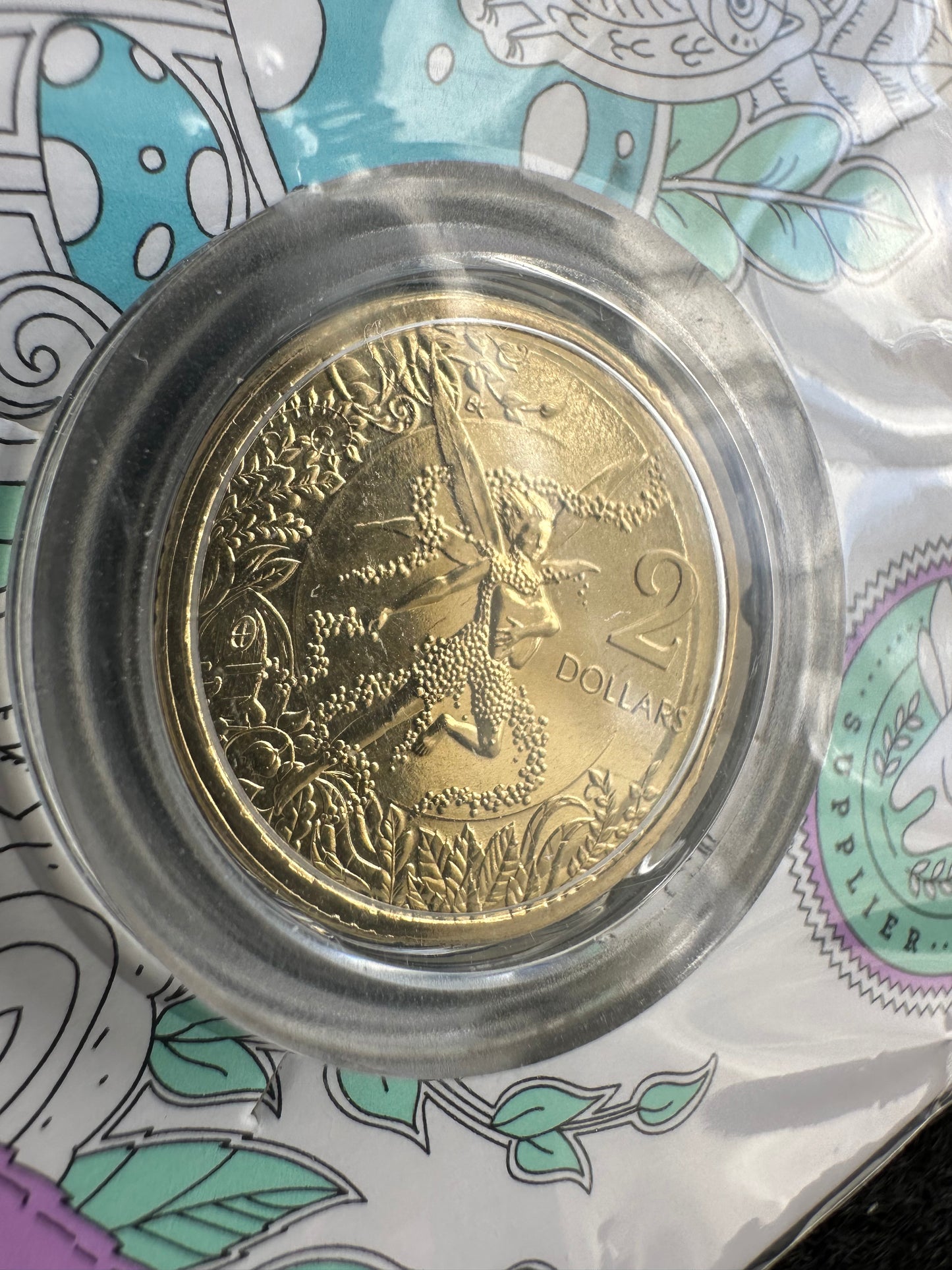 2022 $2 two dollar Tooth Fairy Uncirculated coin on card