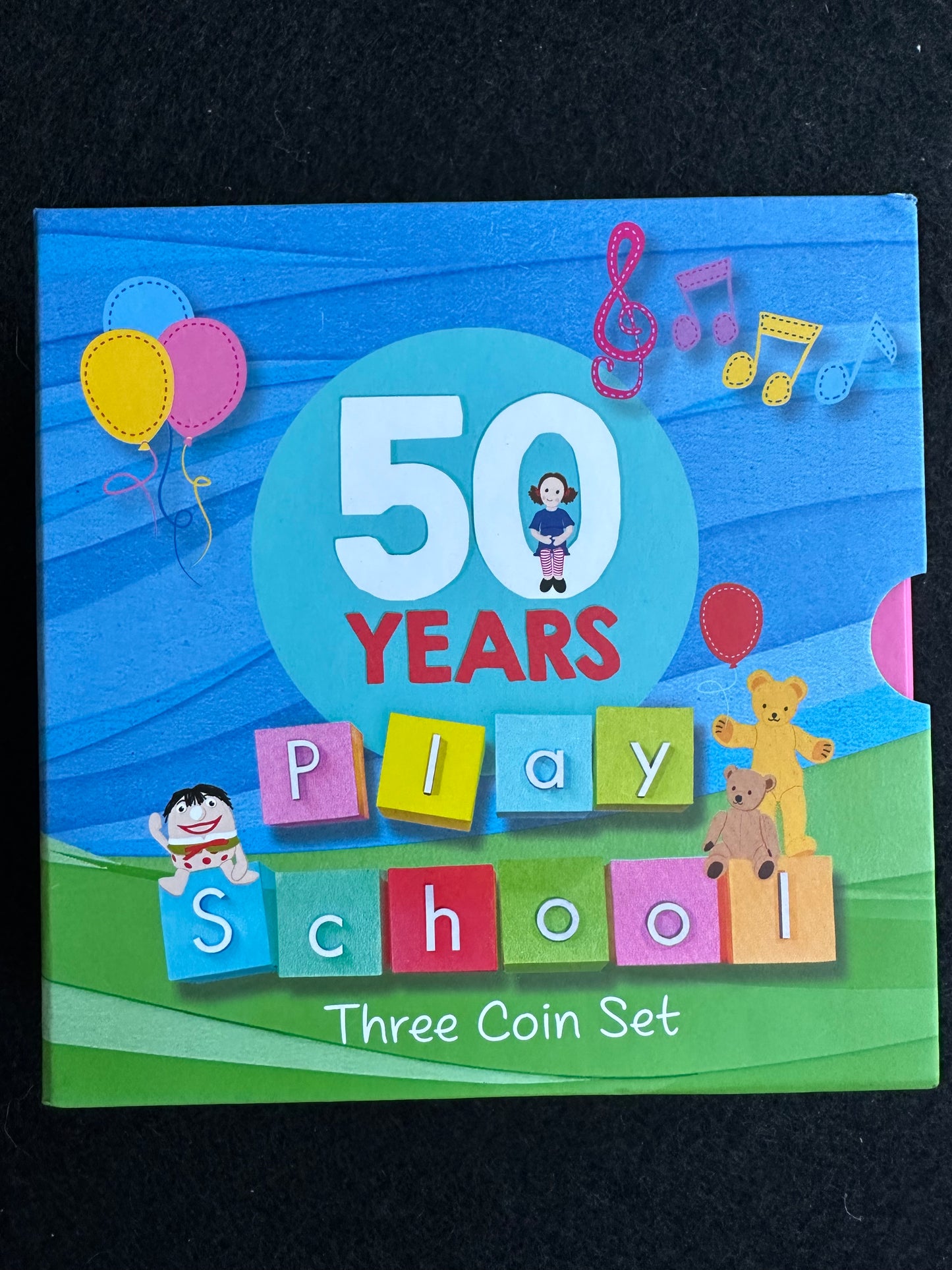 2016 50 Years of Play School – Three 50 Cent Coloured Coin Boxed Set