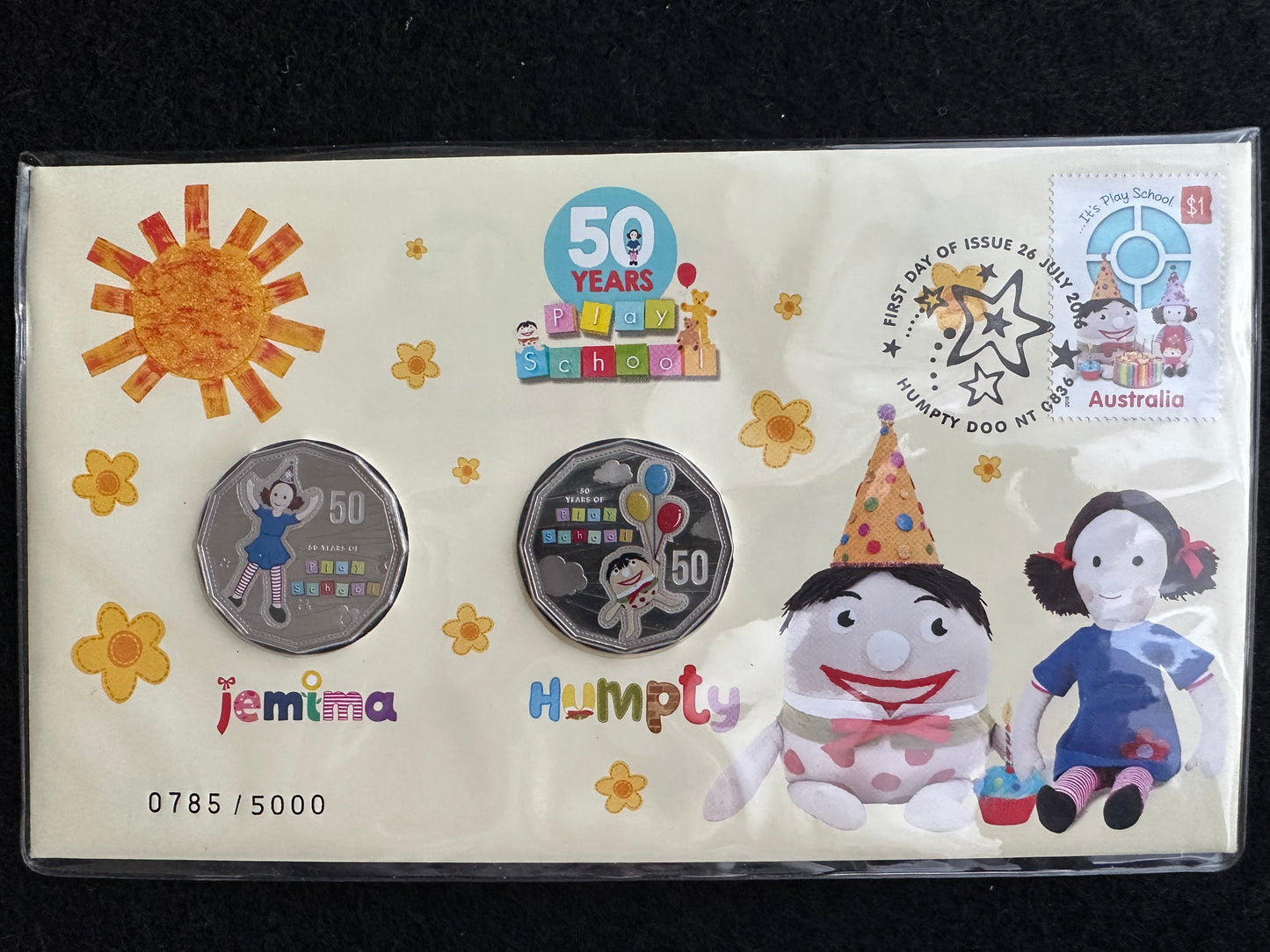 2016 50th Anniversary of Play School 'Jemima & Humpty' 50c Dual Coin PNC