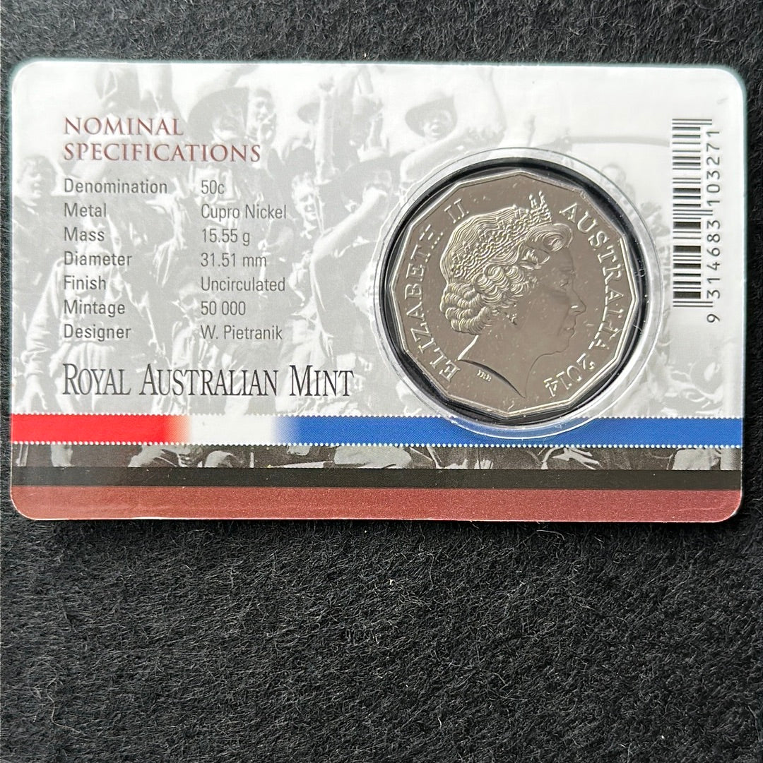 2014 Australians at War - German New Guinea 50 cent Uncirculated Decimal Coin