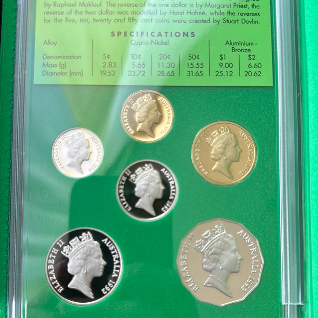 1992 Royal Australian Mint 6 coin Proof Set
