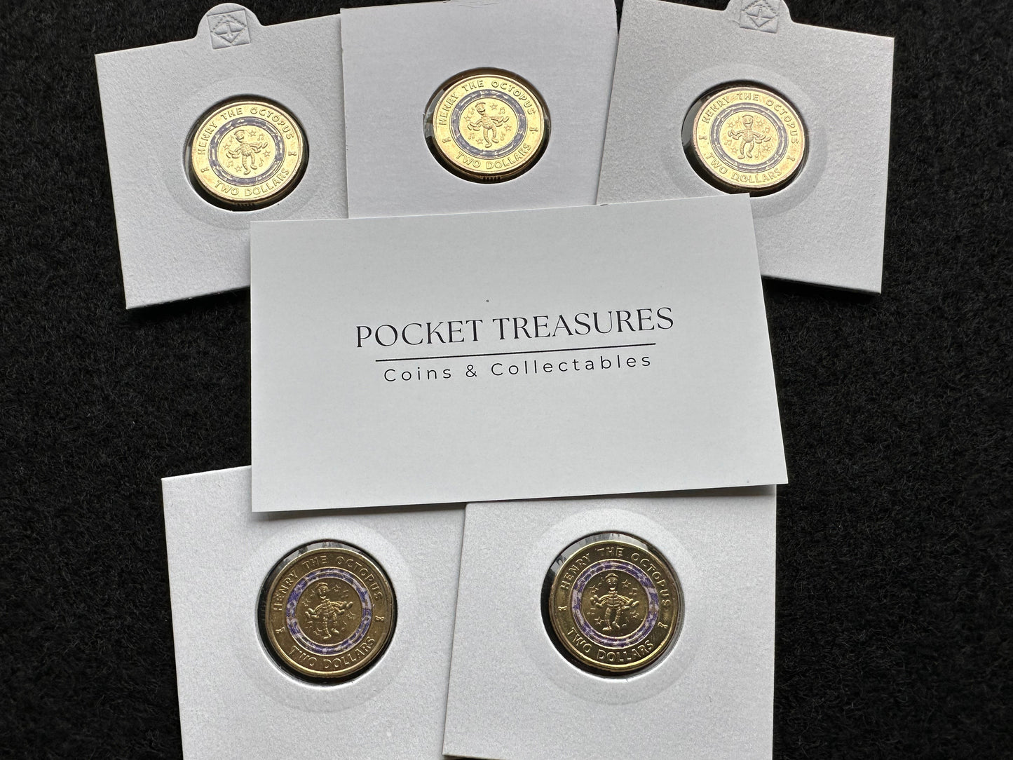 2021 $2 two dollar coin WIGGLES Henry the Octopus - Low mintage - CIRCULATED