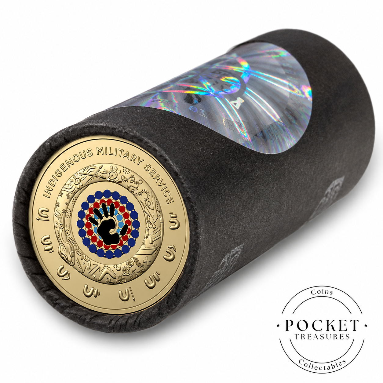 2021 $2 Coloured Indigenous Military Service Head/Tail Cotton and Co (C&C) Coin Roll