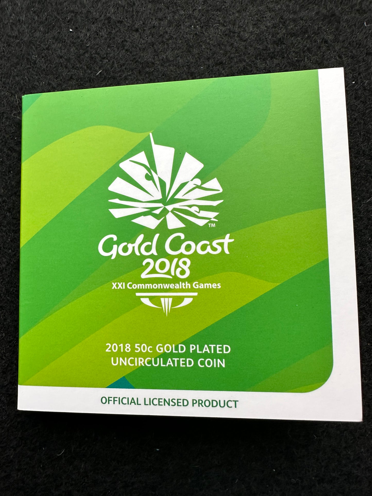 2018 Fifty Cent Gold Coast Commonwealth Games Gold Plated (50c) Uncirculated Australian Decimal Coin