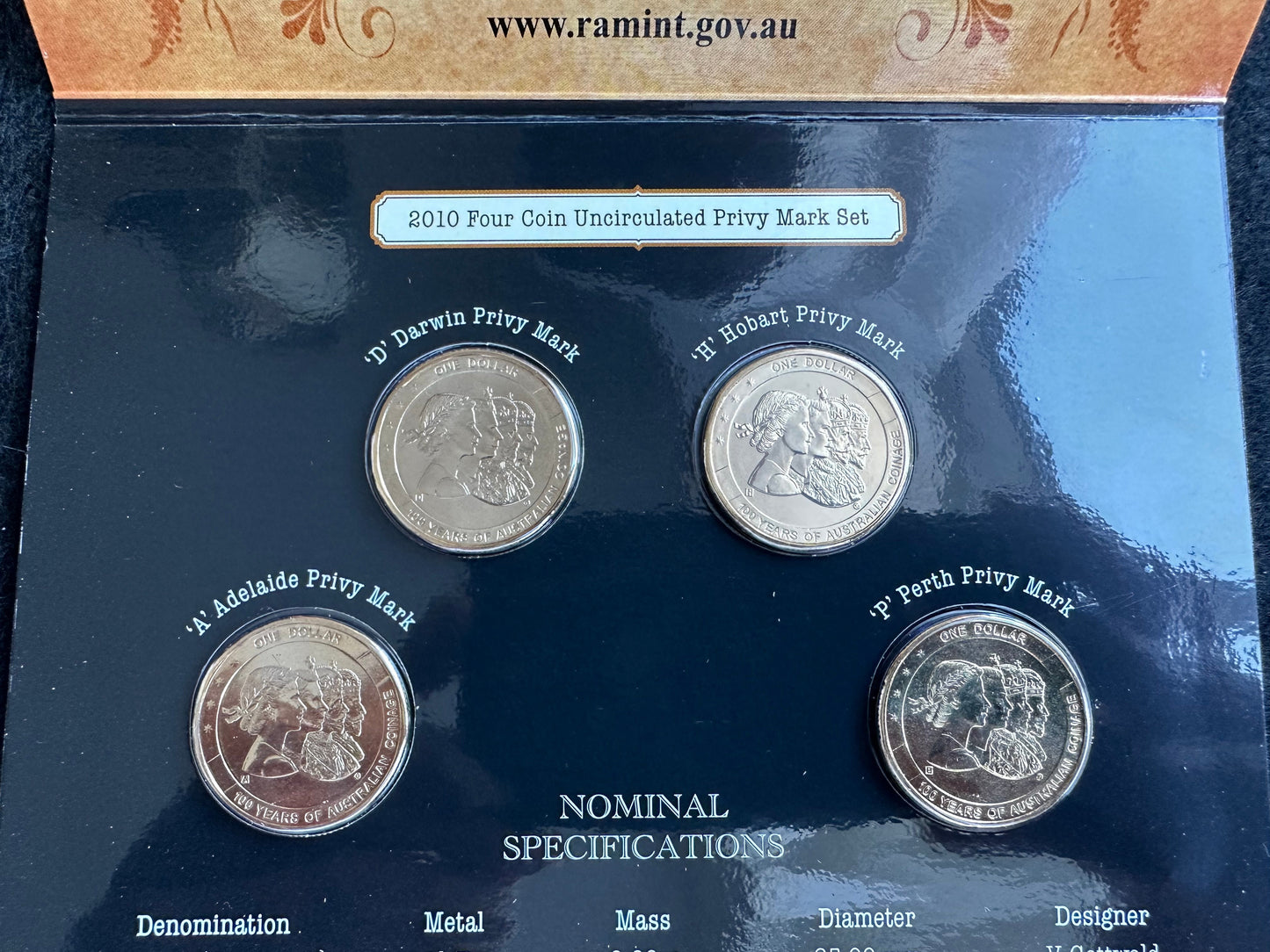 2010 Four Coin Privy Mark Set 100 Years of Coinage