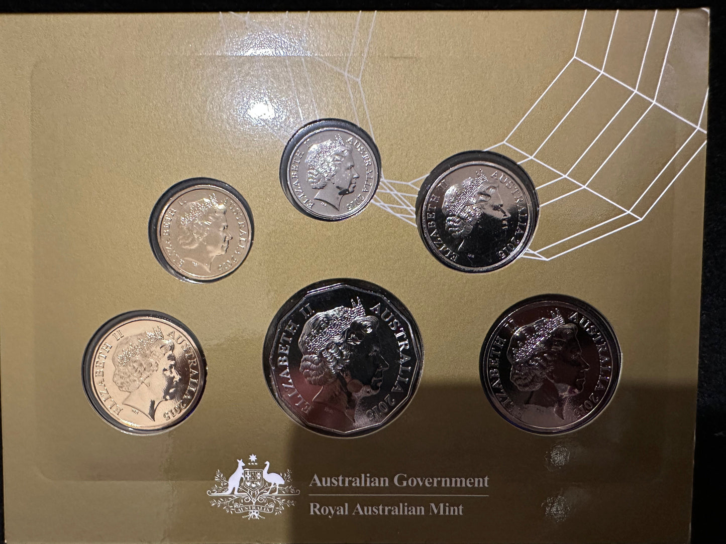 2015 Royal Australian Mint 40 Years Of The Royal Australian Mint Uncirculated Six Coin Set