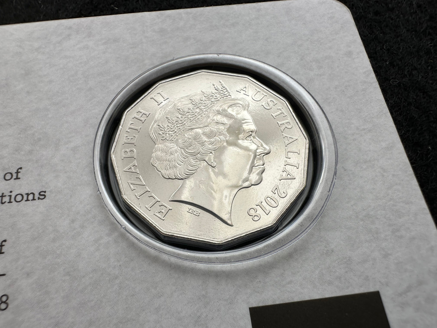 2018 50 cent The Battle of AMIENS The Western Front 1918-2018 carded coin