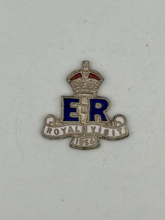 1954 Australian ER Elizabeth II Regina Royal Visit Enamel Stick Pin Badge