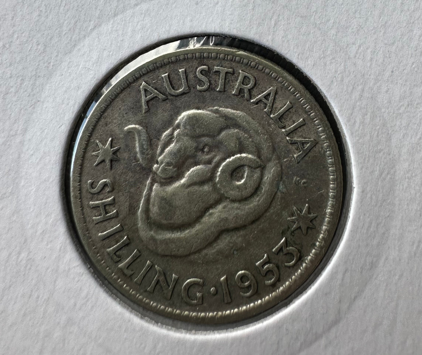 1953 Australian Queen Elizabeth II Shilling Silver