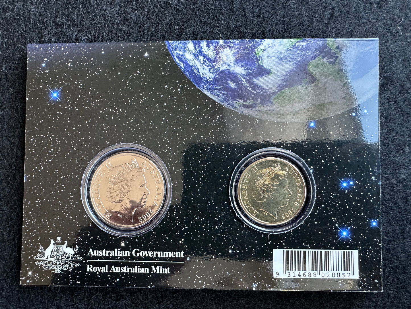 2008 International Year of Planet Earth Uncirculated RAMint 2 coin set