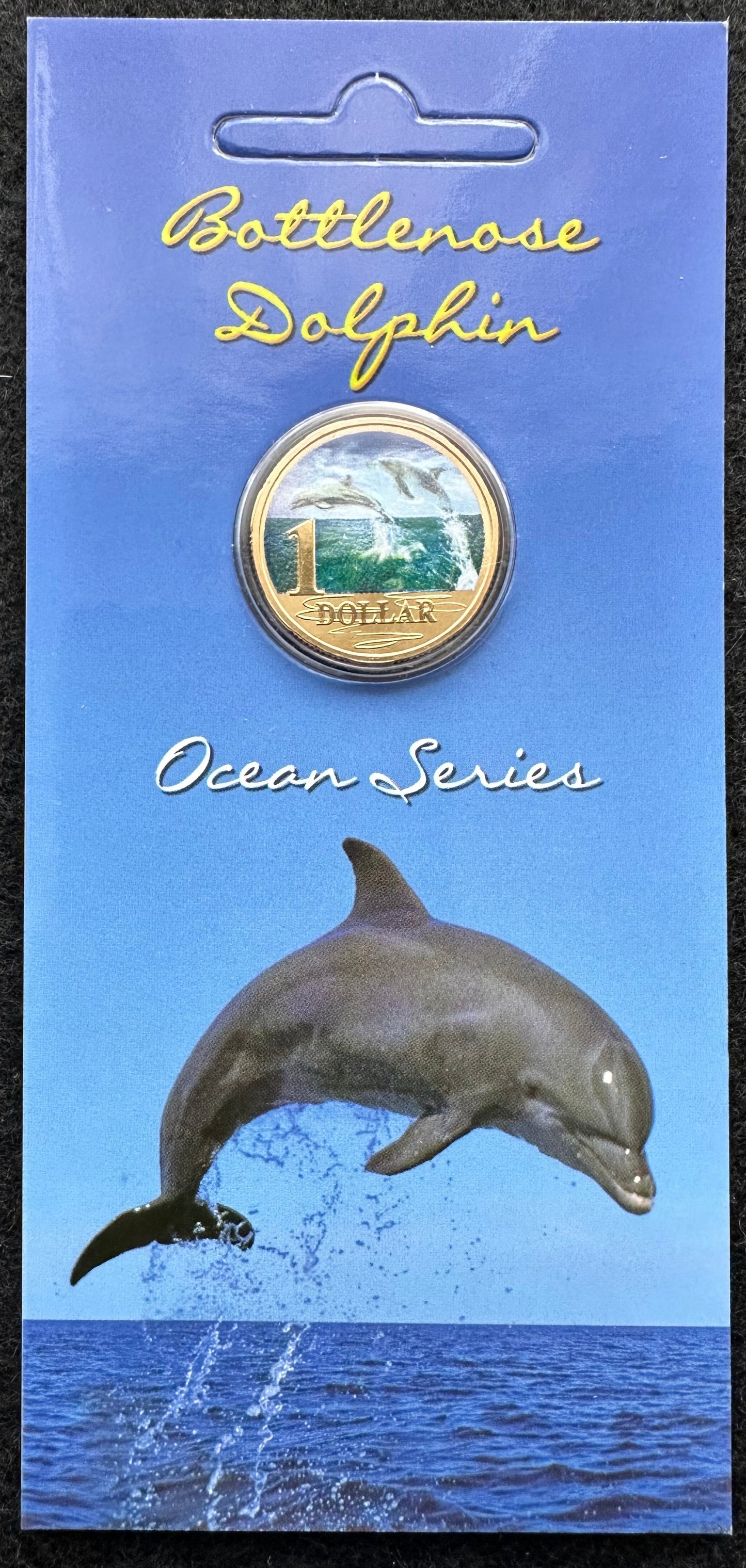 2006 $1 Ocean Series coloured coin - Bottlenose Dolphin