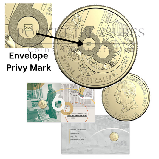 2025 $1 60th Anniversary of the Royal Australian Mint PNC