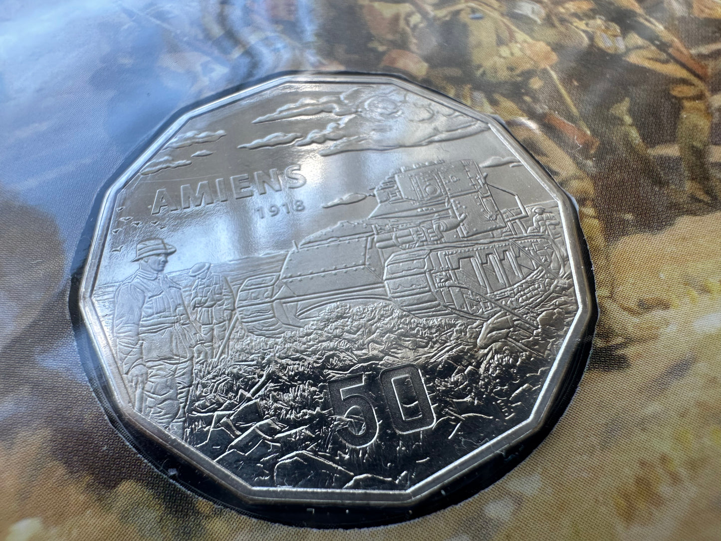 2018 50c Battle of Amiens 1918 PNC