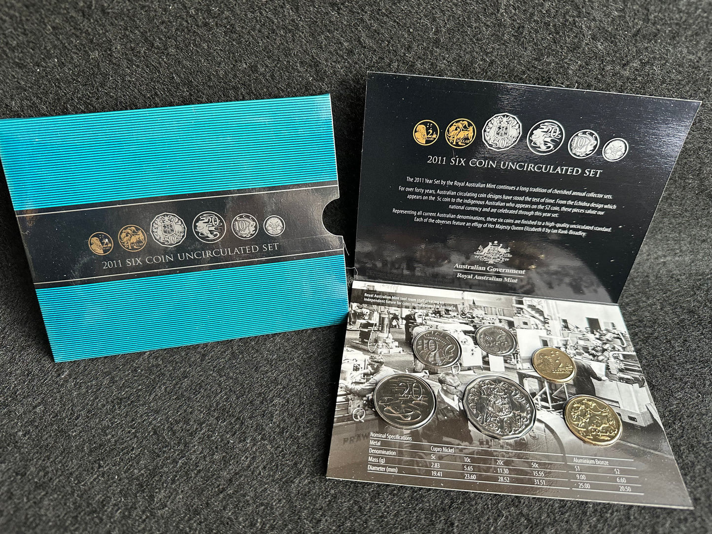2011 Royal Australian Mint Six Coin Unc Set