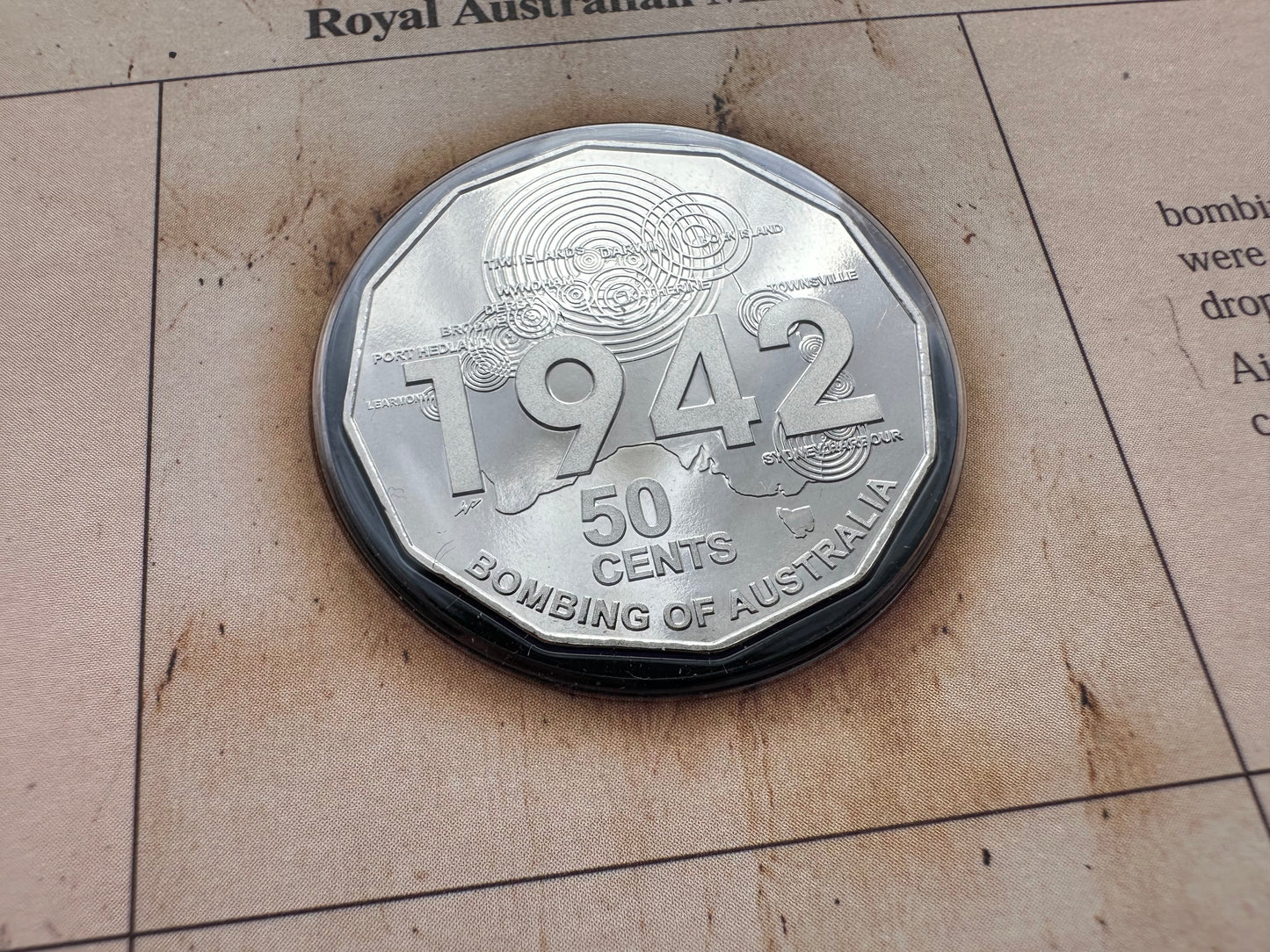 2012 Shores Under Siege: Bombing of Australia 1942 - 20c and 50c Uncirculated 3 Coin Set
