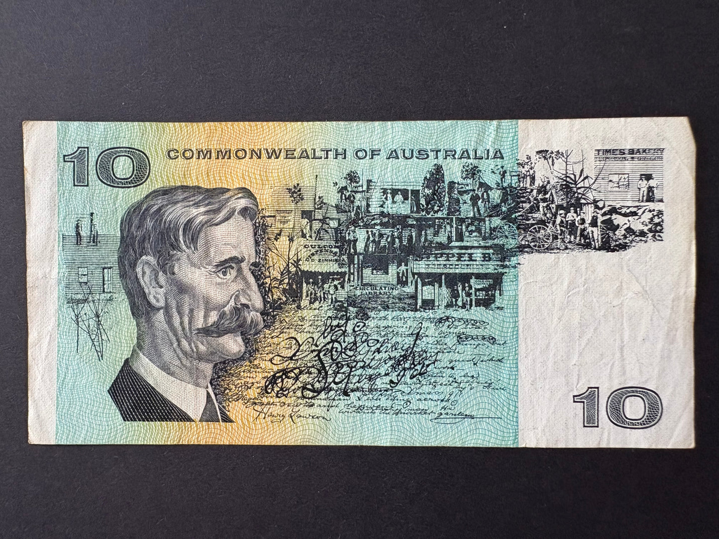 1974 $10 Australia Paper Banknote - Phillips Wheeler