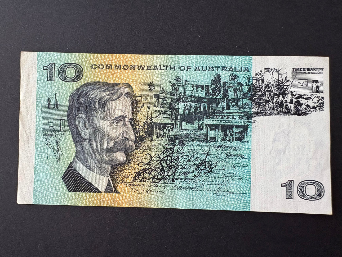 1974 $10 Australia Paper Banknote - Phillips Wheeler