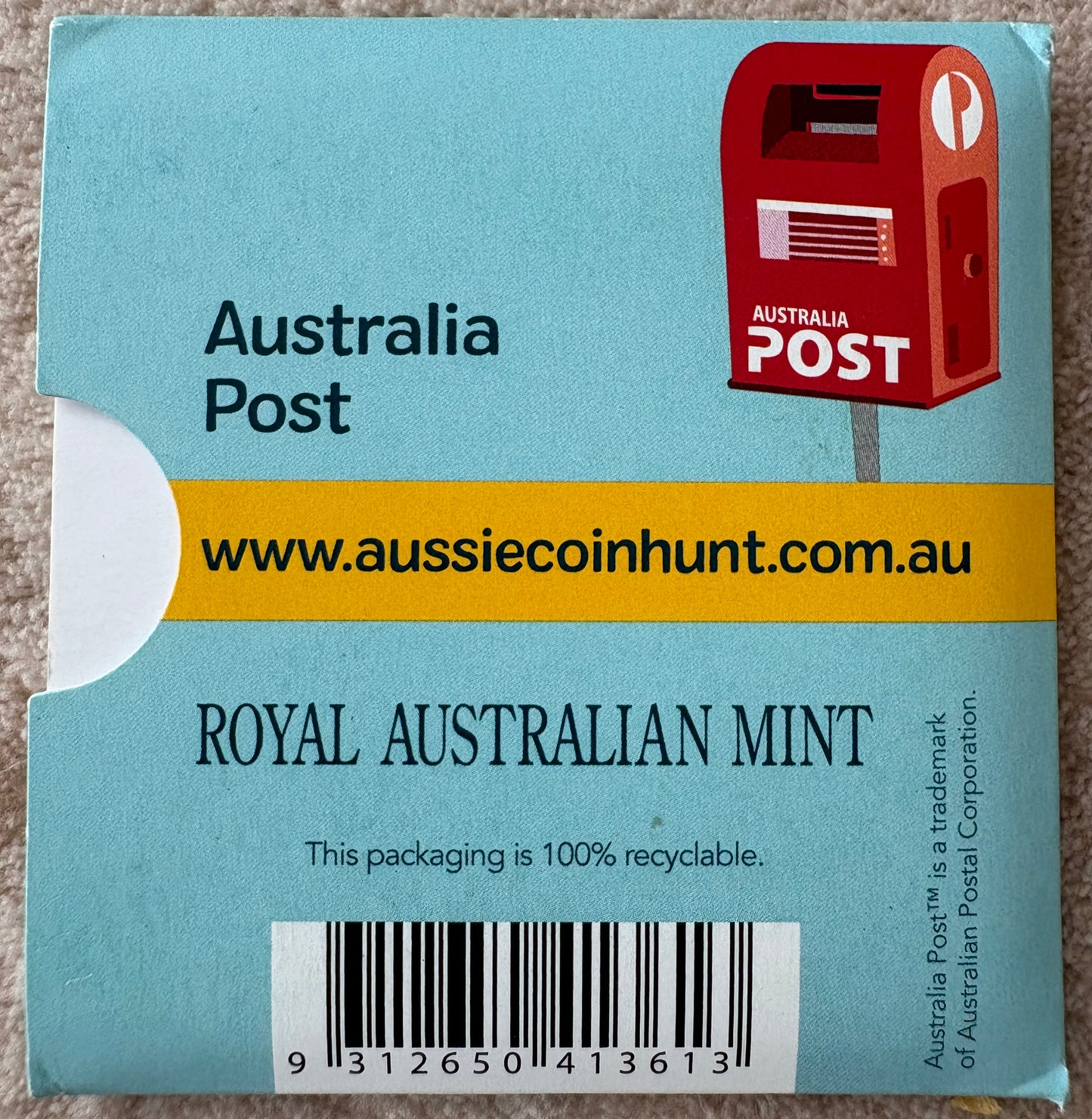 2019 $1 The Great Aussie Coin Hunt - A for Australia Post coin