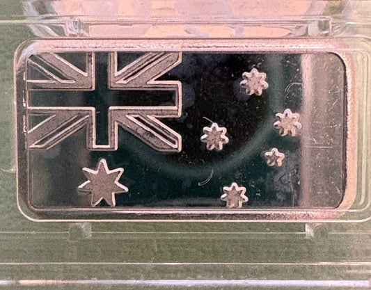 Mini Fractional Silver 1 gram Bar - Australian Flag