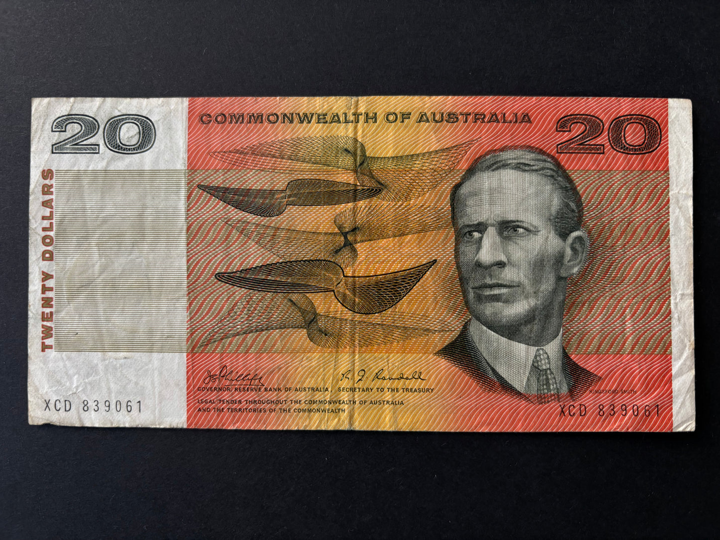 1968 $20 Australia Paper Banknote - Phillips Randall