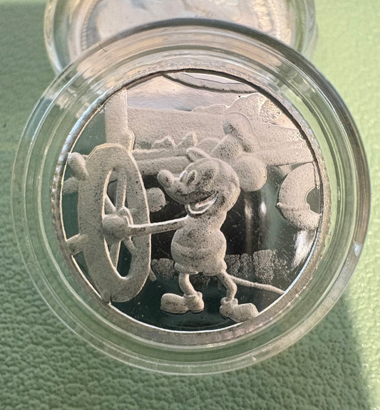 Mini Fractional Silver 1 gram round bullion - Mickey Mouse