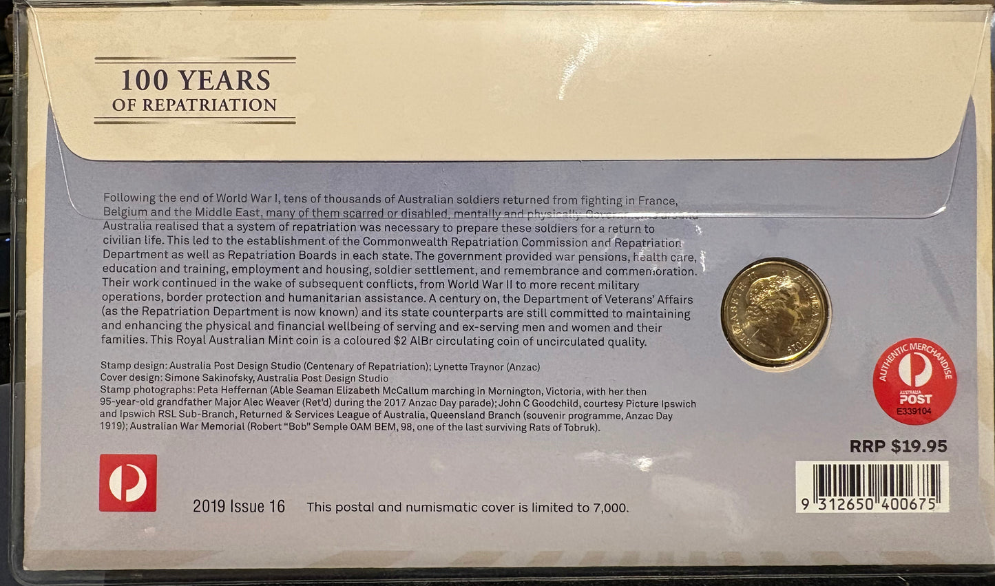 2019 100 Years of Repatriation $2 Dollar PNC