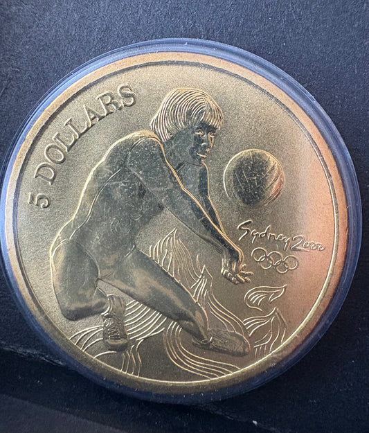 2000 $5 Sydney Olympic Gold Commemorative Coin - Volleyball