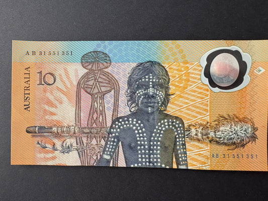 1988 $10 Australian Bicentennial Polymer Banknote - Johnston Fraser AB 31551351