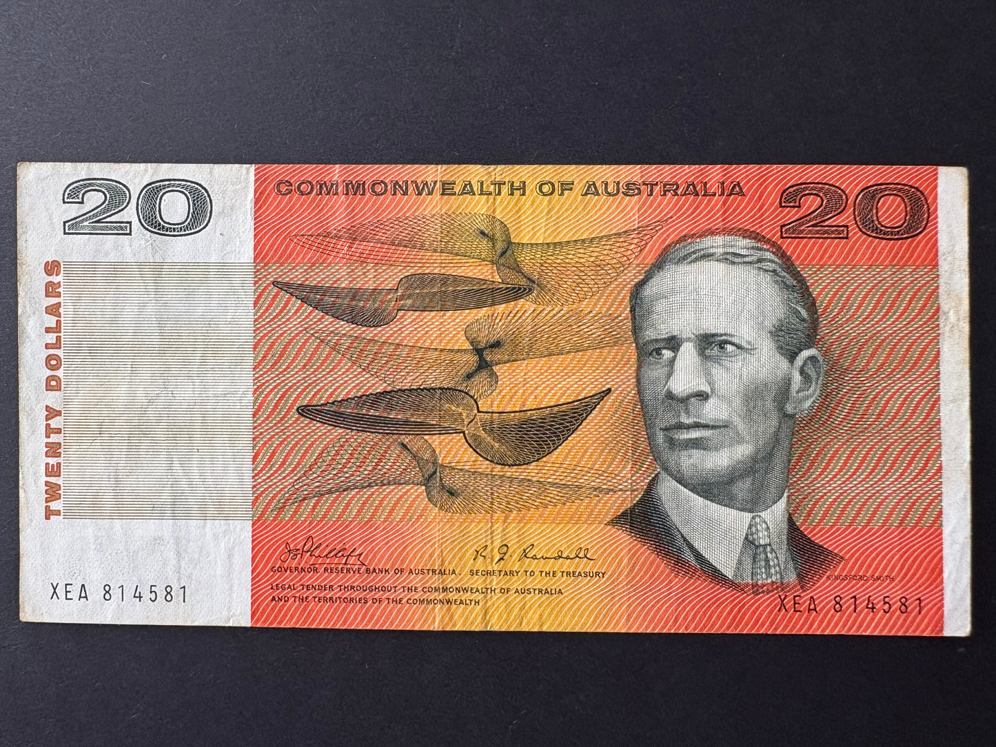 1968 $20 Australia Paper Banknote - Phillips Randall
