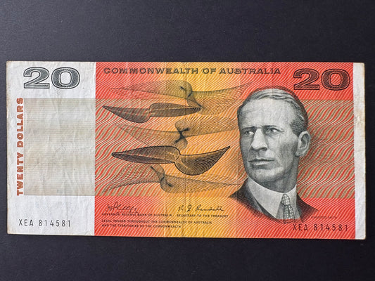 1968 $20 Australia Paper Banknote - Phillips Randall