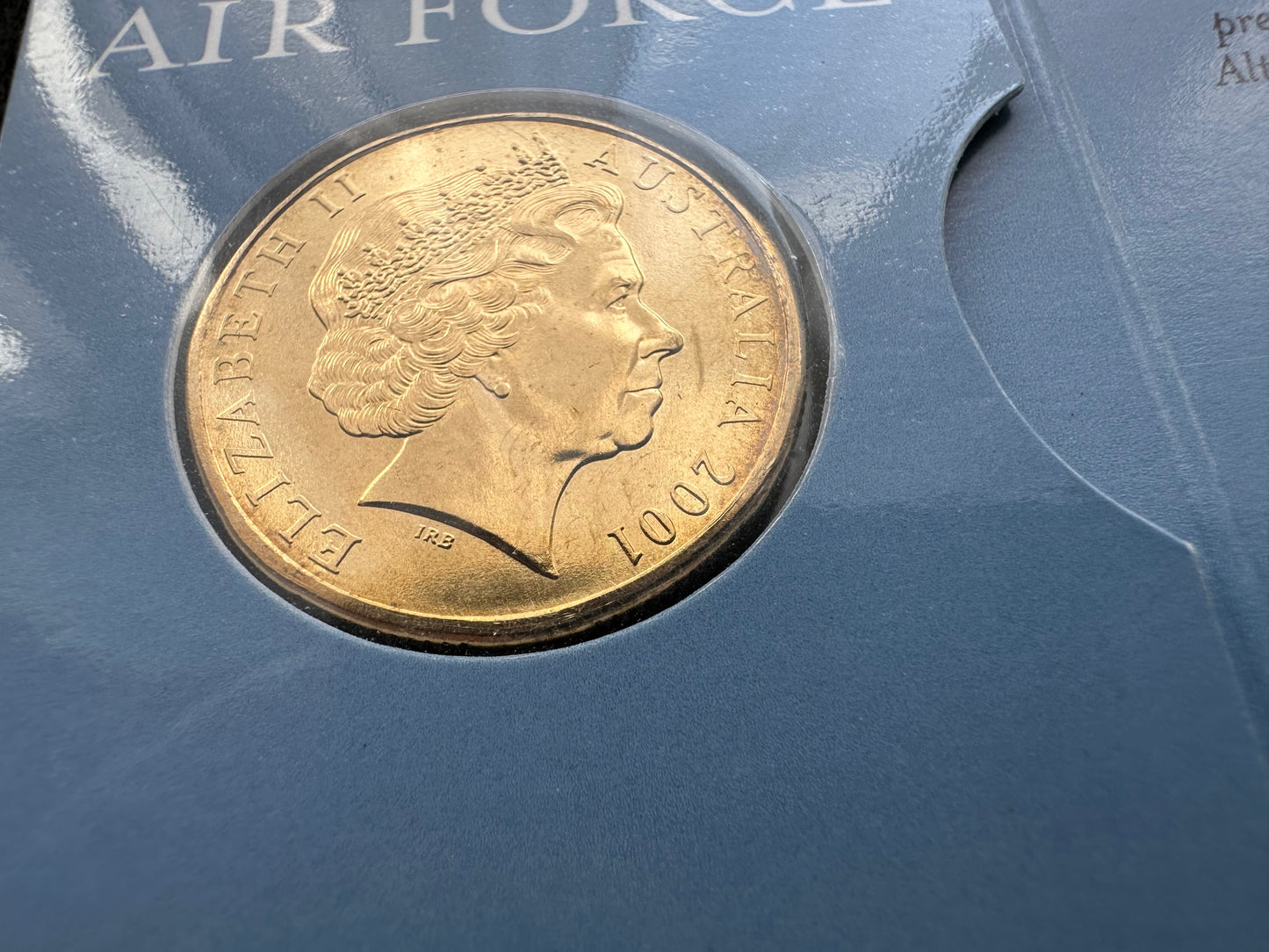 2001 $1 80th Anniversary of the Royal Australian Air Force RAAF coin on card