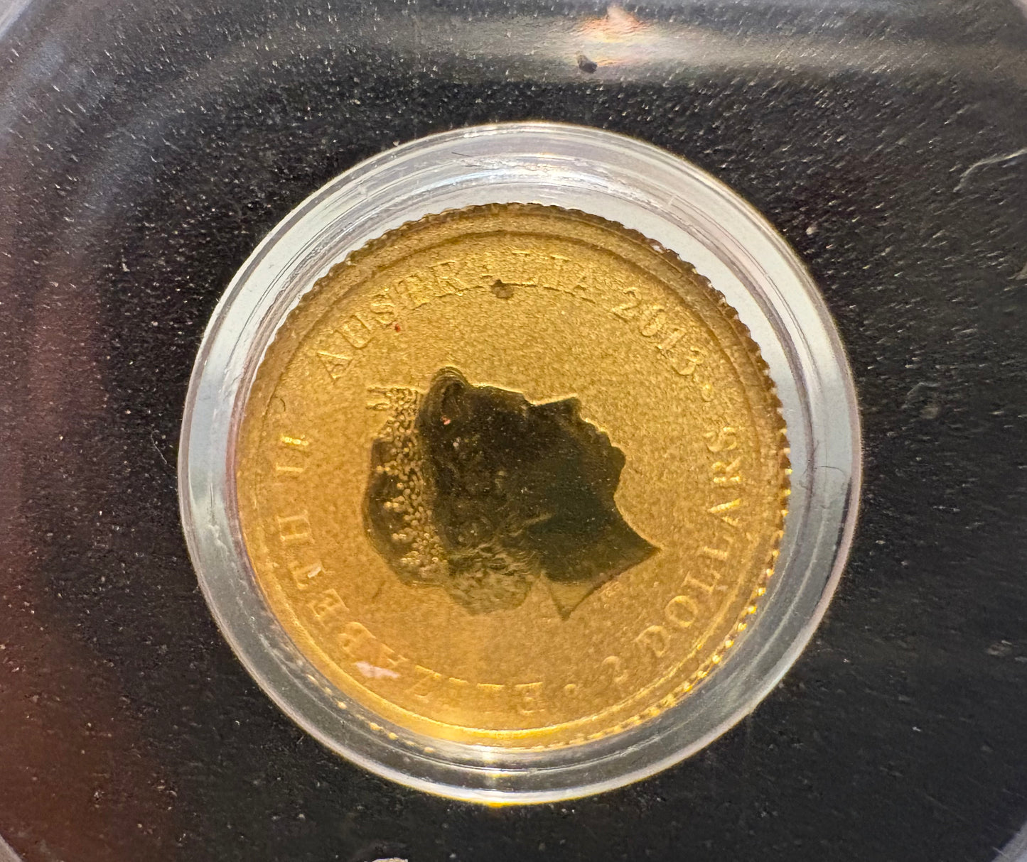 2013 $2 Australian Kangaroo Miniature Gold coin .5 grams