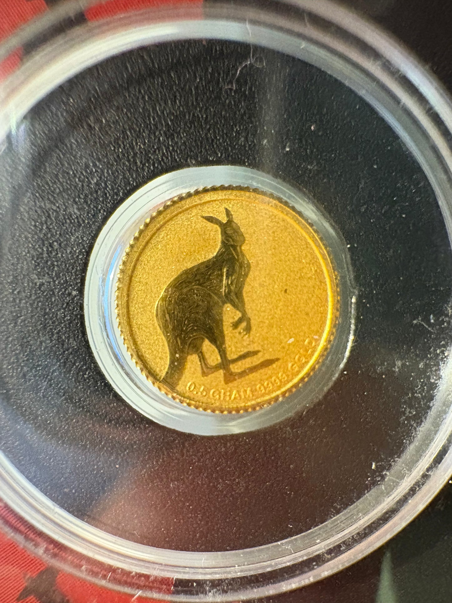 2013 $2 Australian Kangaroo Miniature Gold coin .5 grams