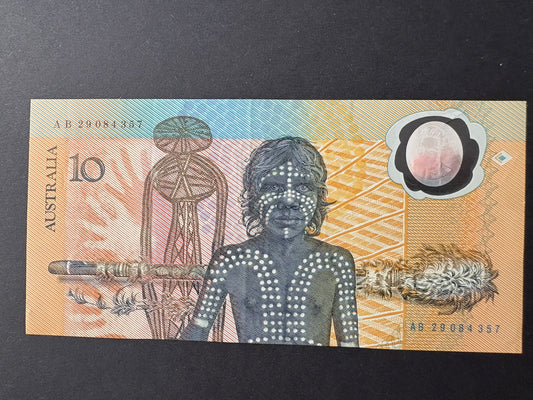 1988 $10 Australian Bicentennial Polymer Banknote - Johnston Fraser AB 29084357