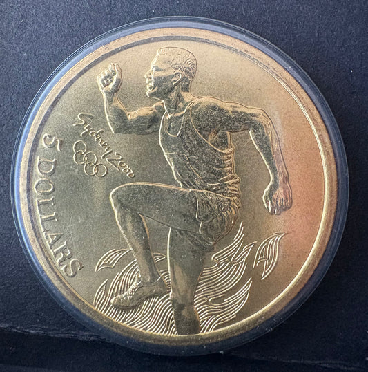 2000 $5 Sydney Olympic Gold Commemorative Coin - Athletics