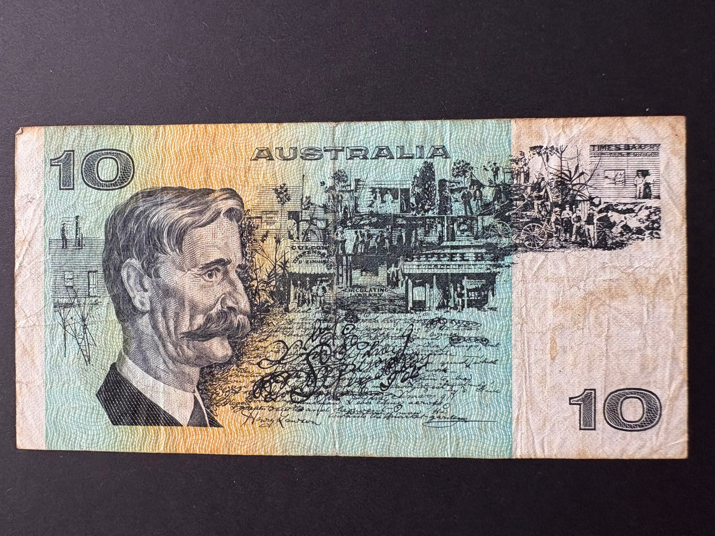 1976 $10 Australia Paper Banknote - Knight Wheeler TKG 351013