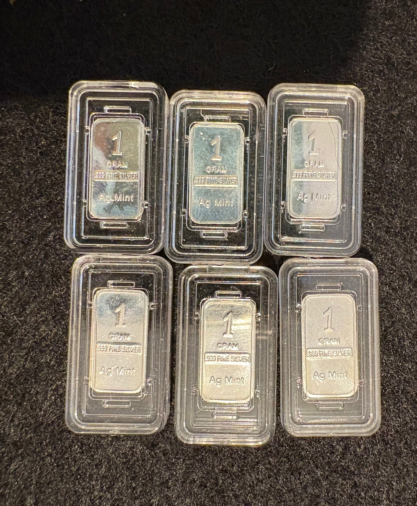Mini Silver 1 gram Rectangular Bar - Snowman