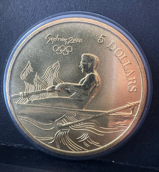 2000 $5 Sydney Olympic Gold Commemorative Coin - Rowing