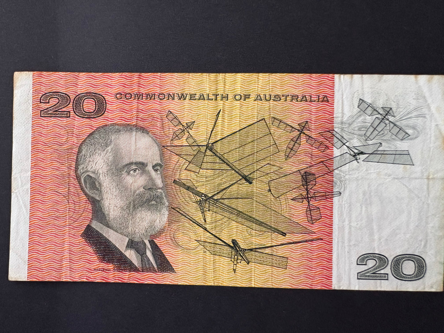 1972 $20 Australia Paper Banknote - Phillips Wheeler XEX 605576