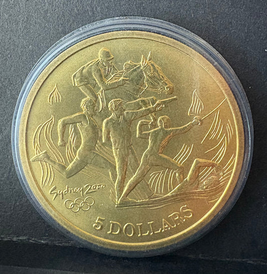 2000 $5 Sydney Olympic Gold Commemorative Coin - Modern Pentathalon