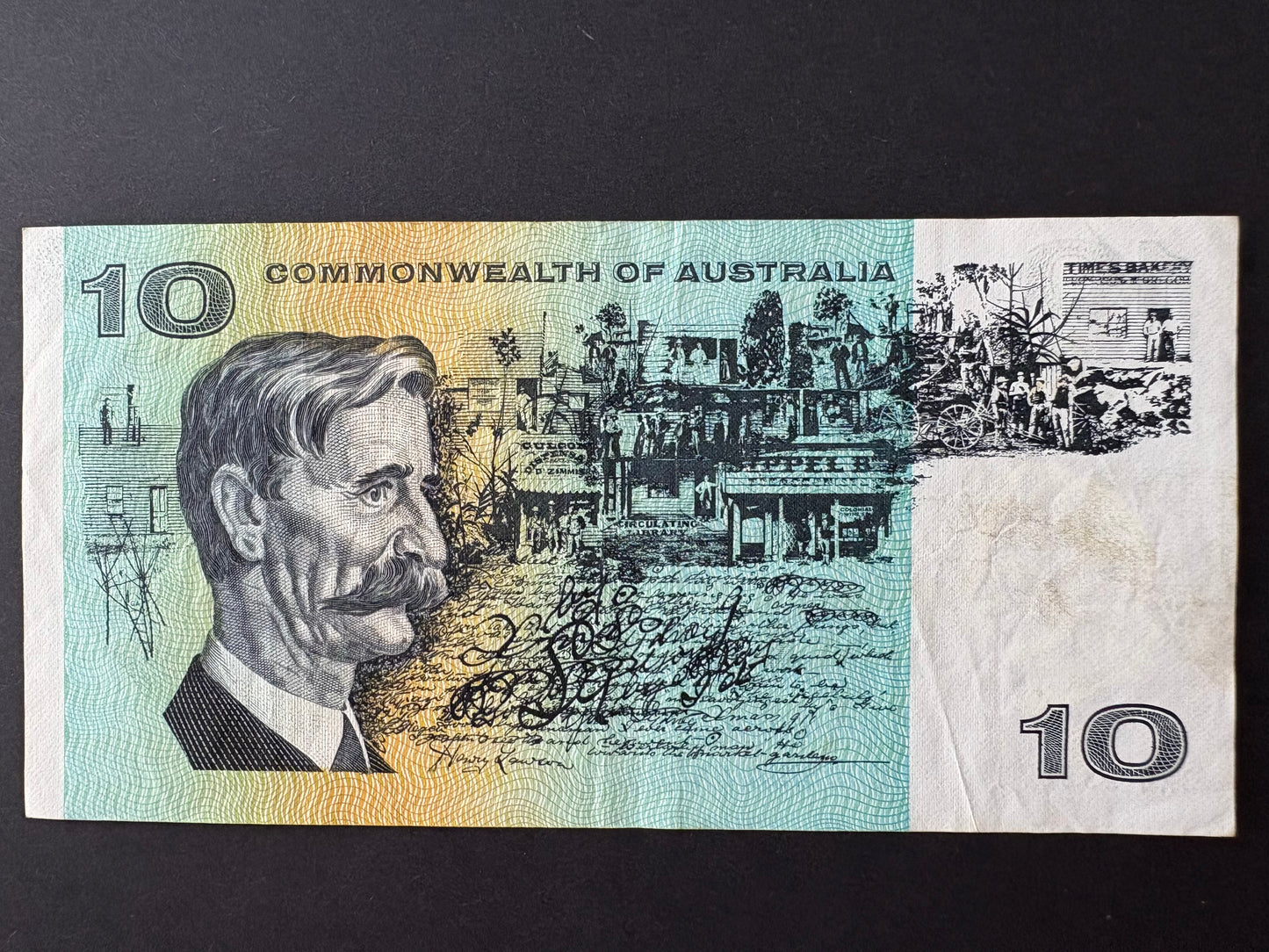1974 $10 Australia Paper Banknote - Phillips Wheeler