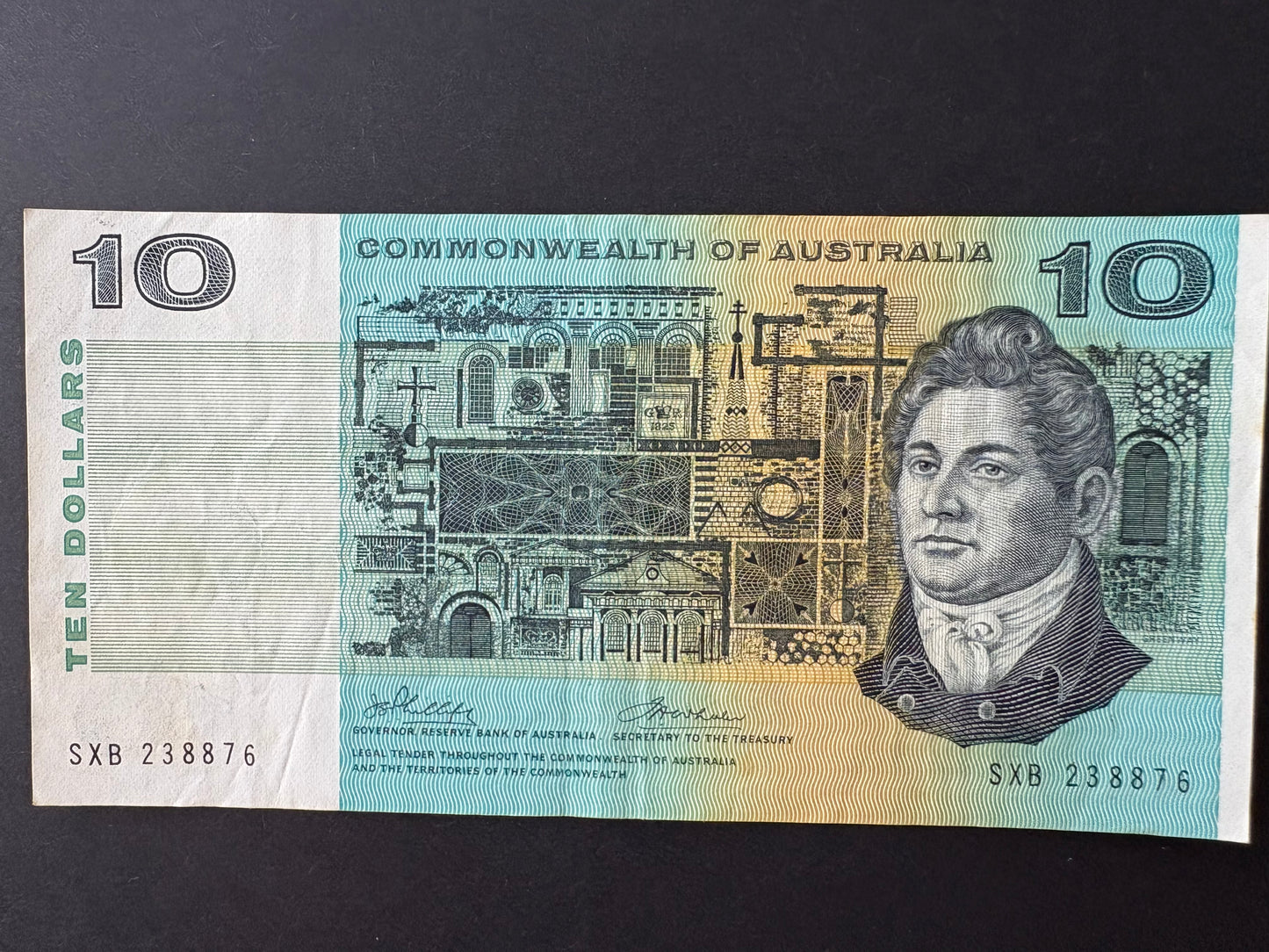 1974 $10 Australia Paper Banknote - Phillips Wheeler