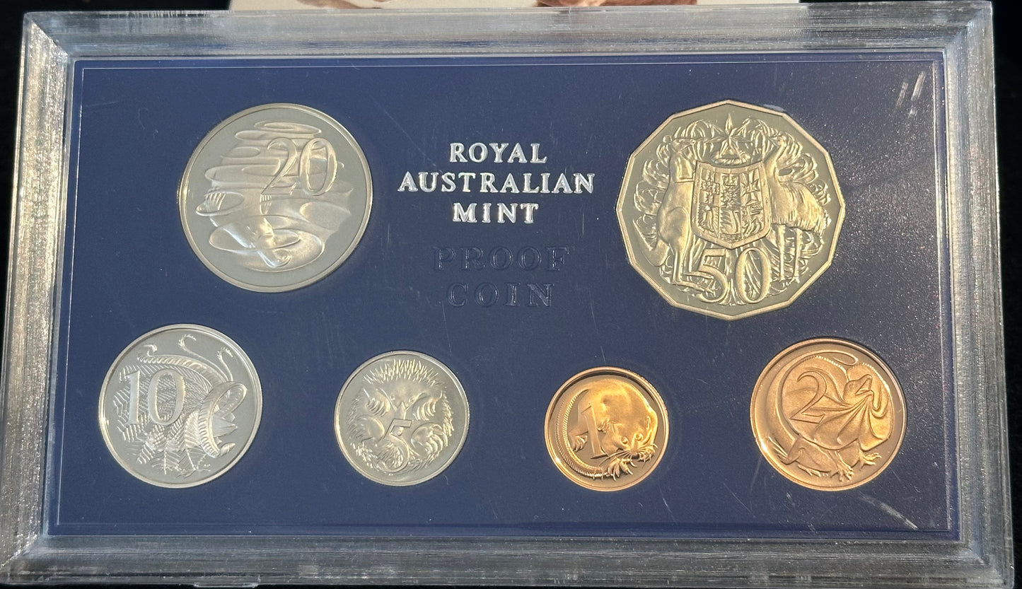 1981 Royal Australian Mint 6 Coin Proof Set - (NO FOAM)