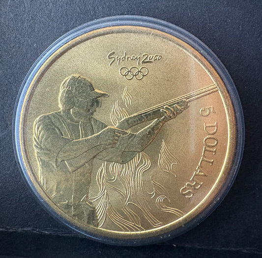 2000 $5 Sydney Olympic Gold Commemorative Coin - Shooting