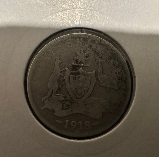 1918 Australian King George V Shilling Silver